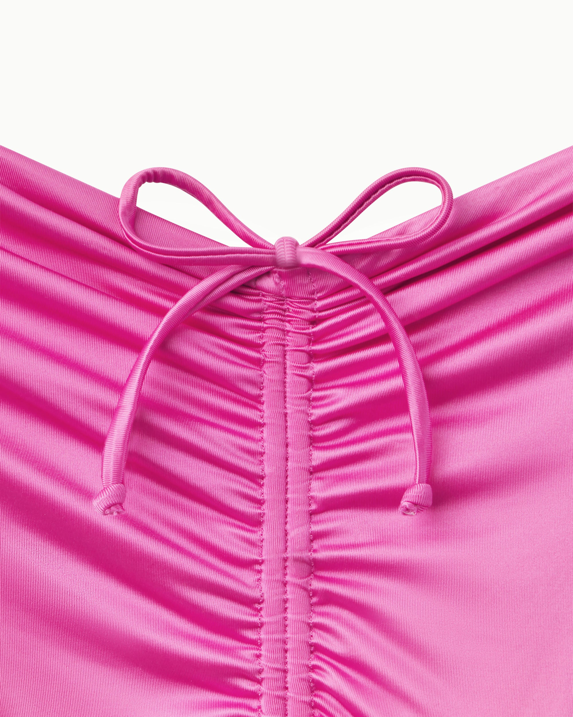 Ruched Cheeky Bikini Bottom | Candy Pink