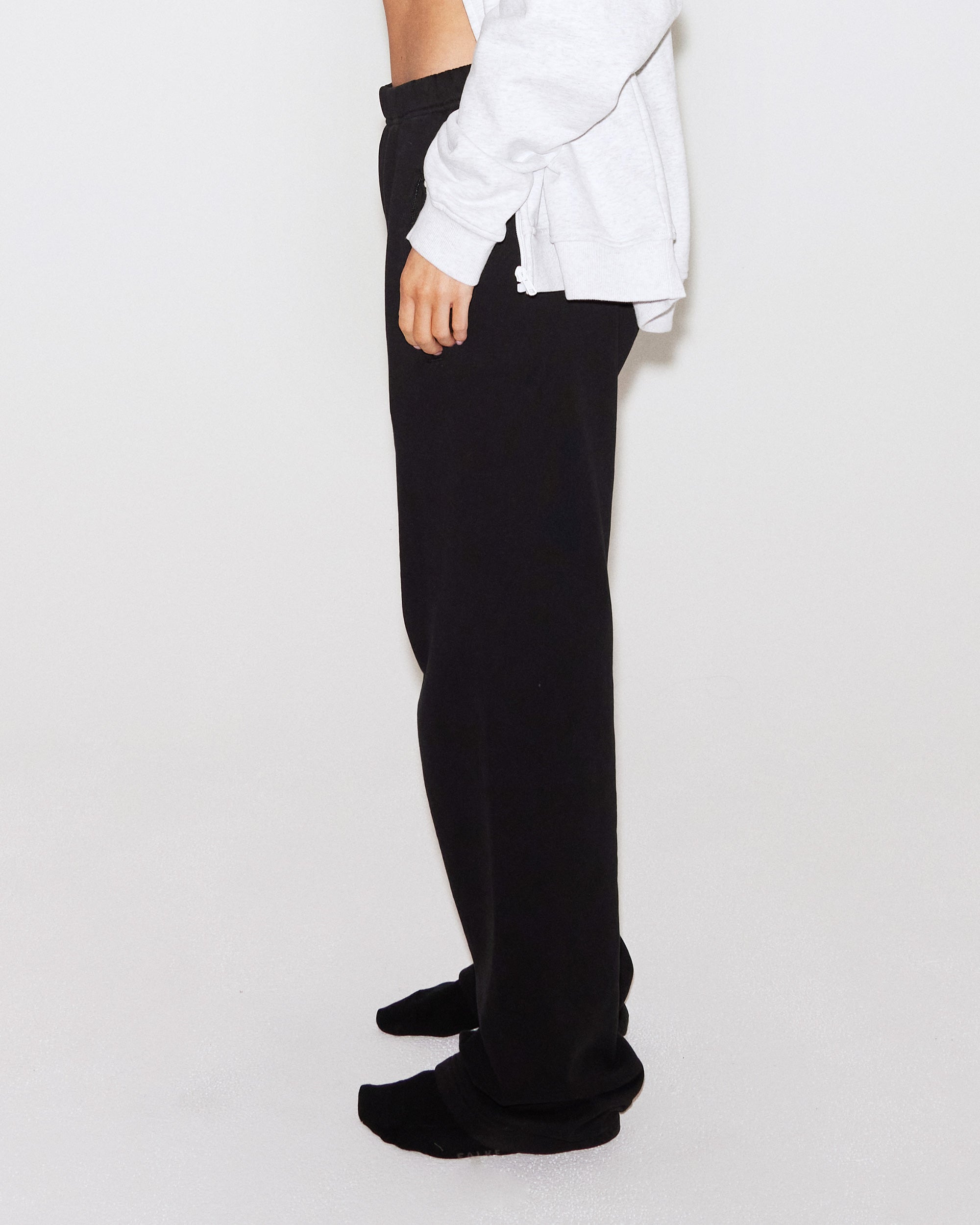 Fleece Straight Leg Pant | Black