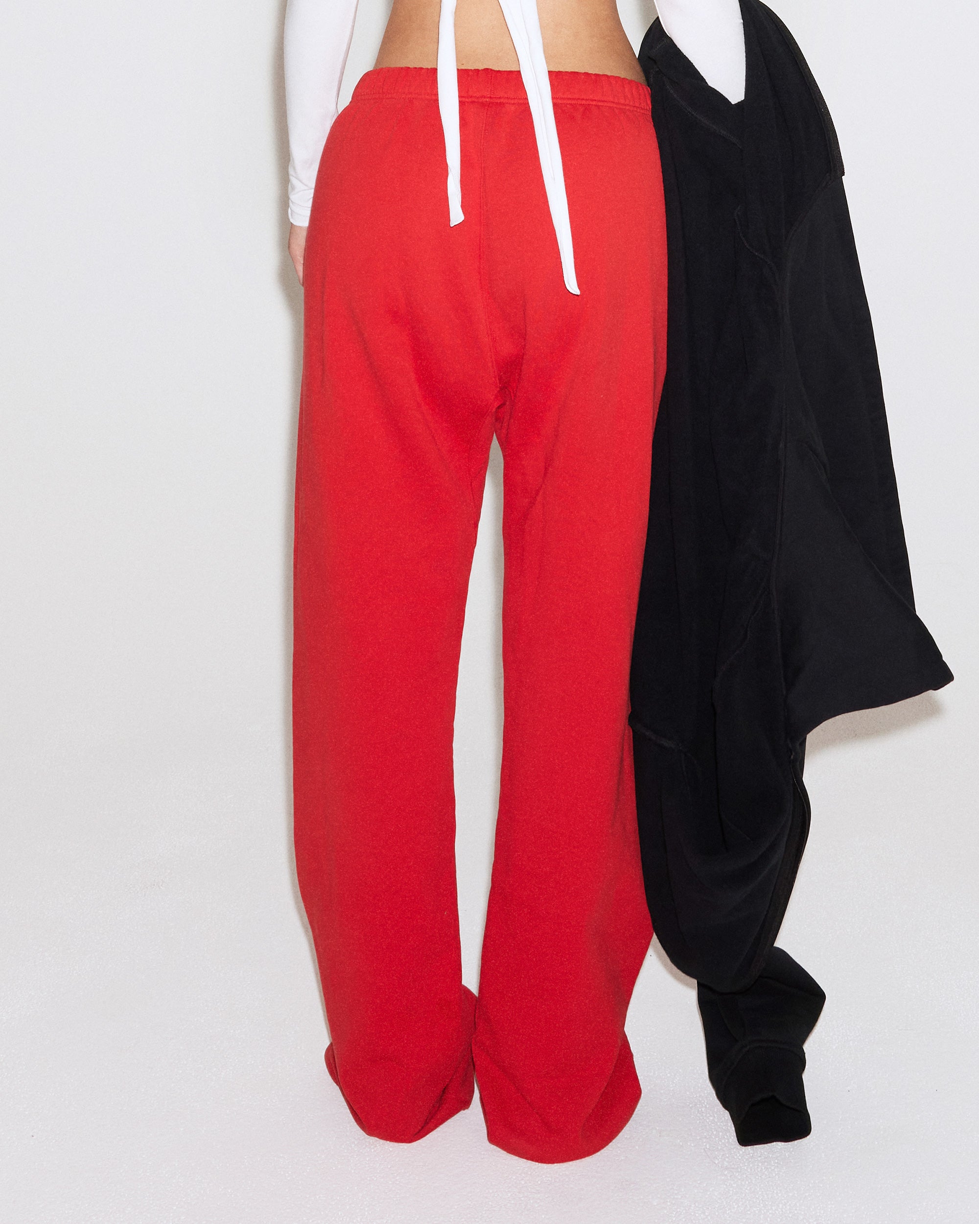 Fleece Straight Leg Pant | Red