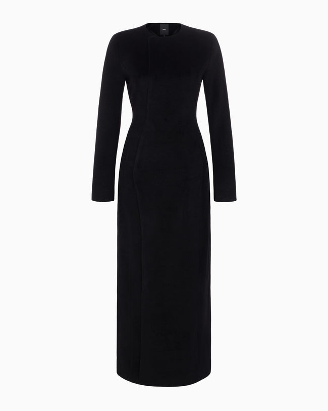 Long Tailored Coat | Black