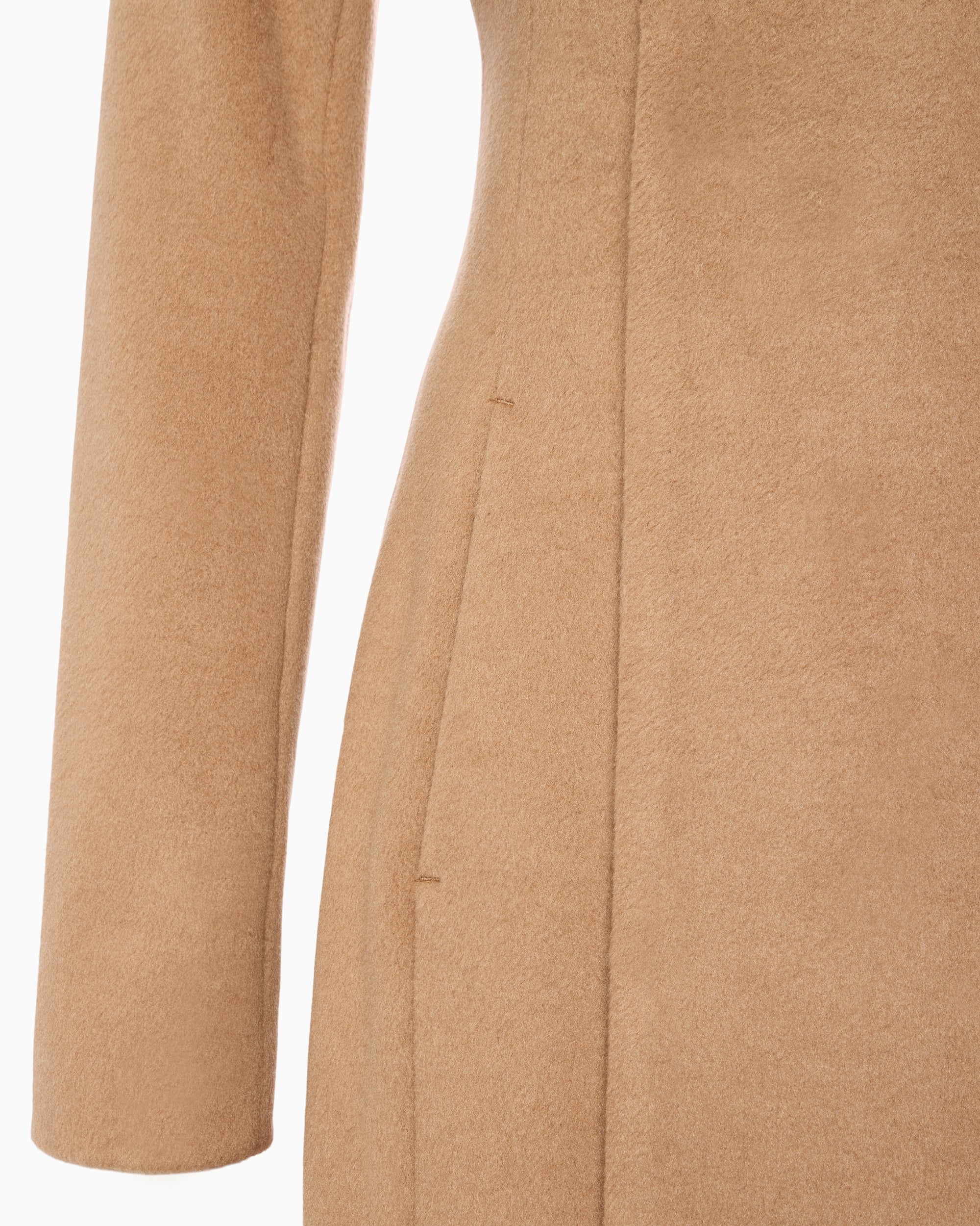 Long Tailored Coat | Camel