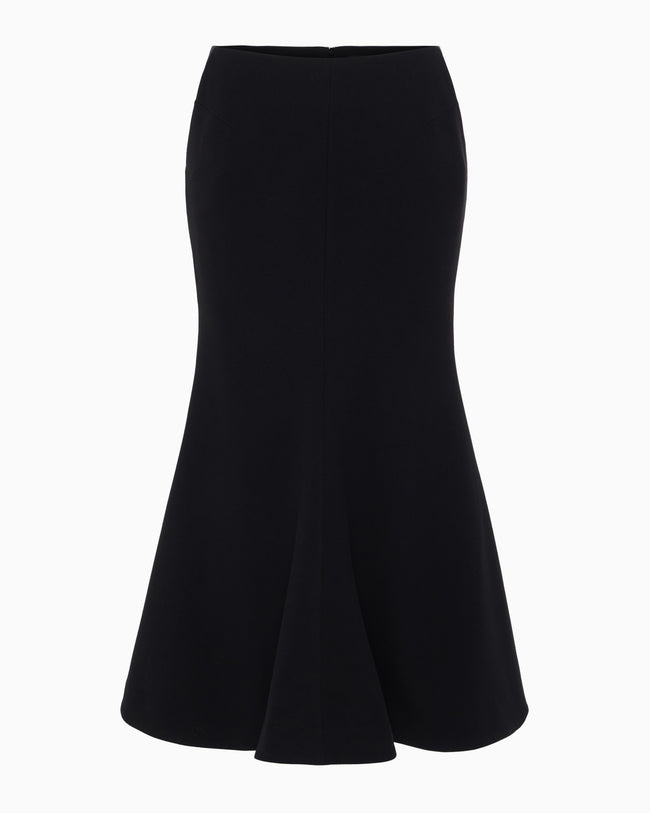 Long Tailored Skirt | Black