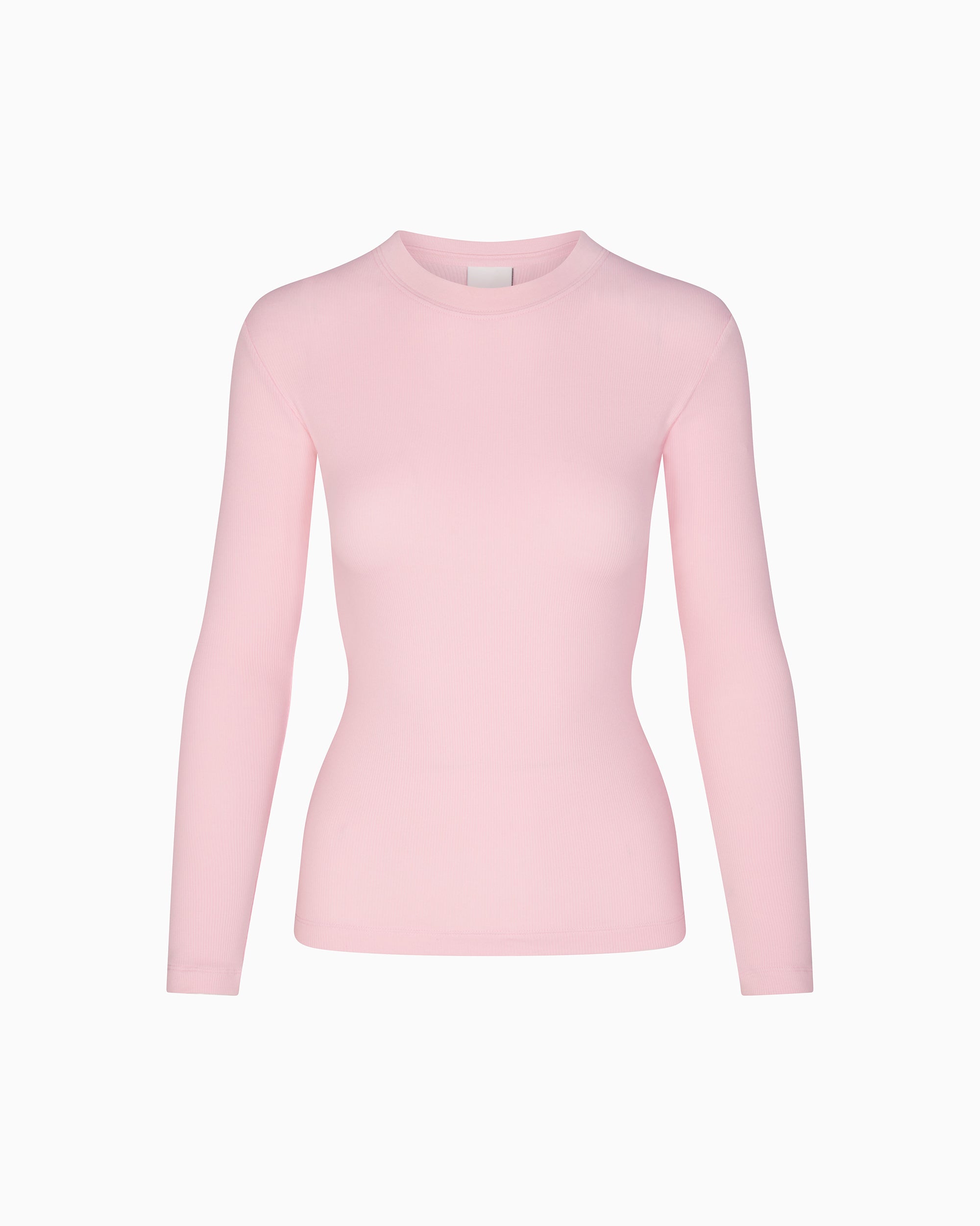 Long Sleeve Ribbed Tee | Orchid Pink