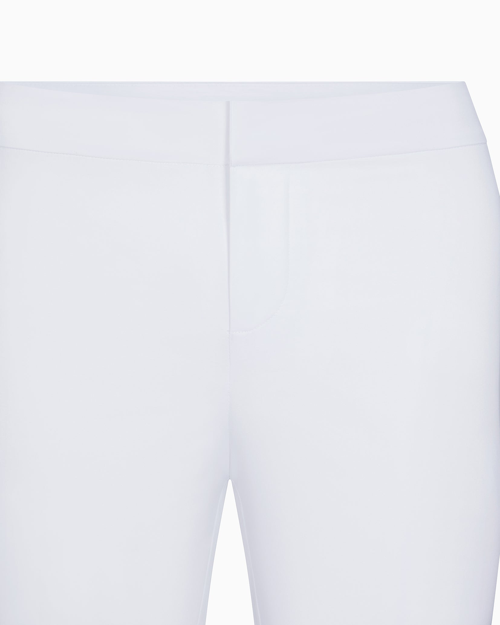 Poplin Low Rise Capri | White