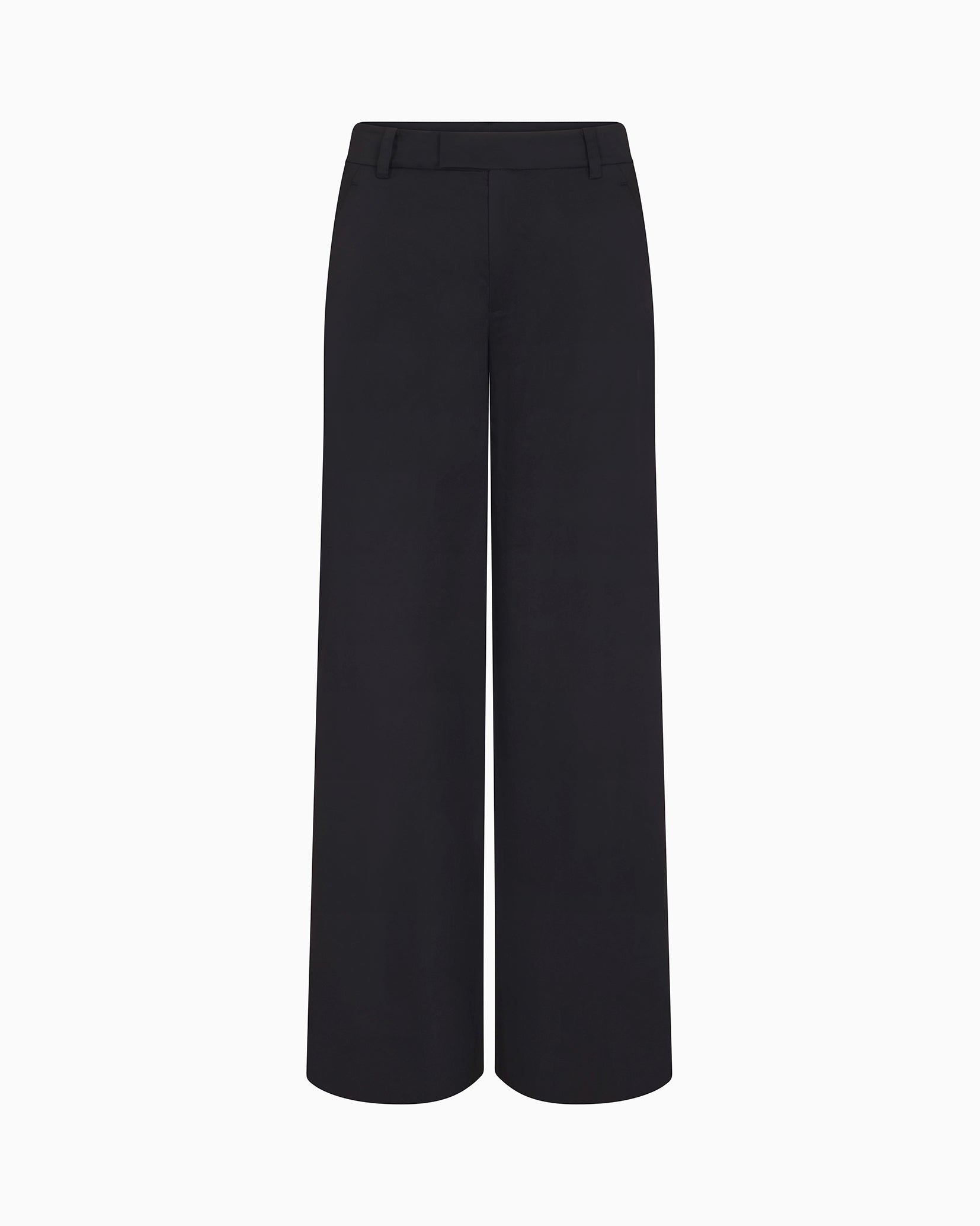 Poplin Low Rise Trouser | Black