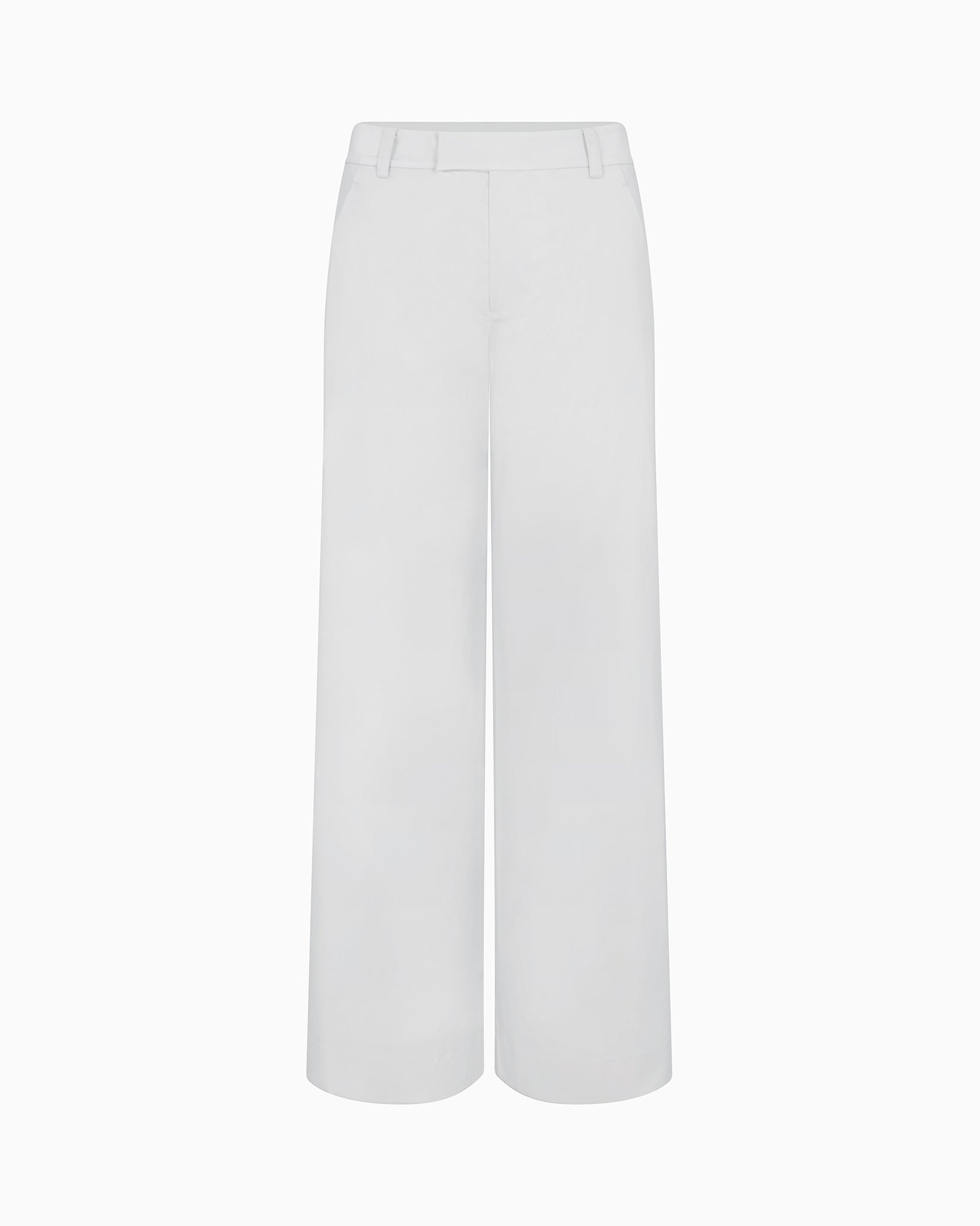 Poplin Low Rise Trouser | Light Grey