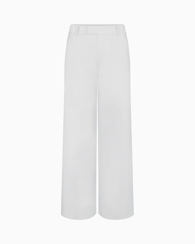 Poplin Low Rise Trouser | Light Grey