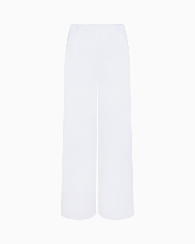 Poplin Low Rise Trouser | White