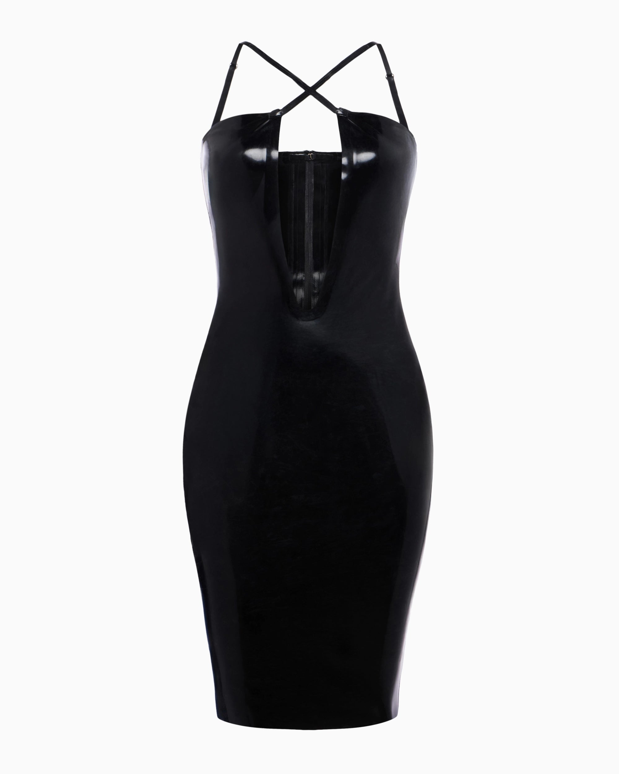 Latex Cutout Dress | Black