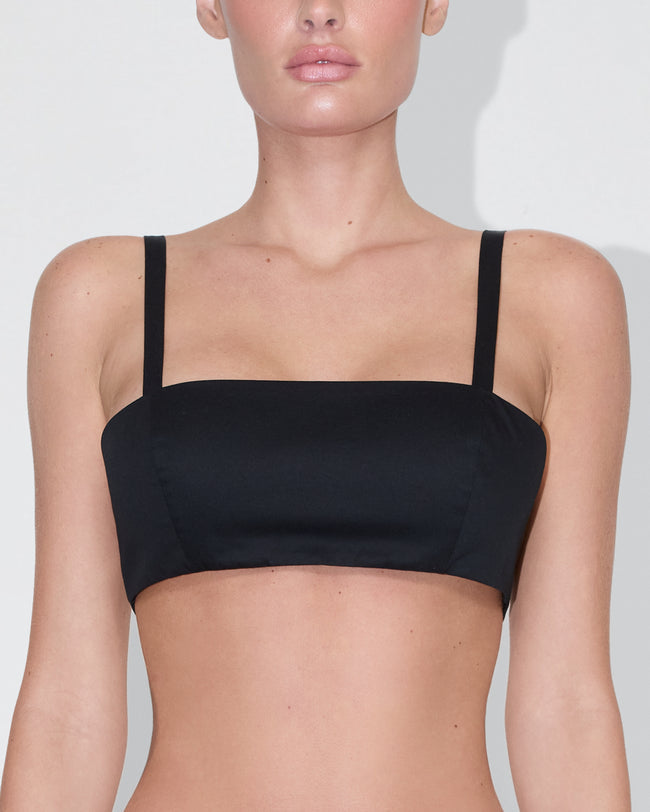 Poplin Bralette | Black