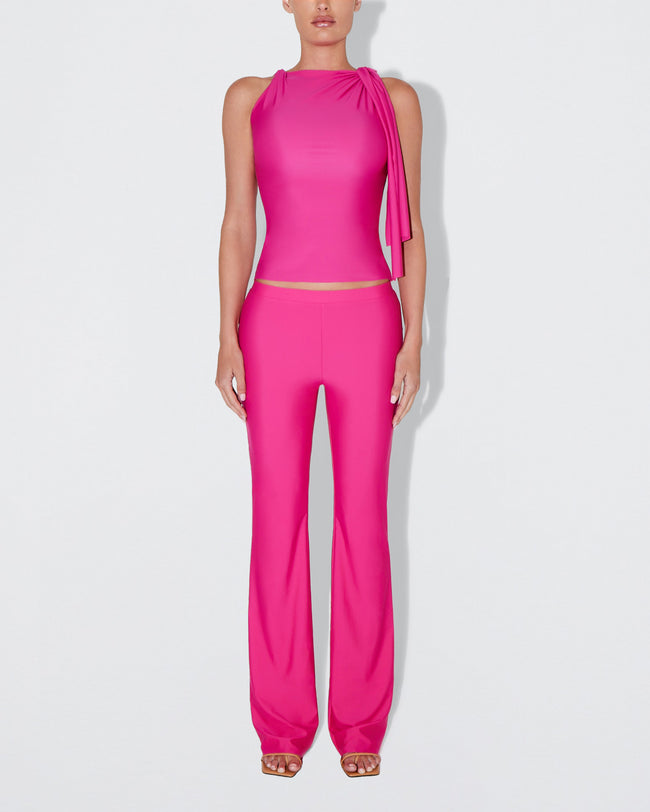 Sleek Stretch Low Rise Pant | Fuchsia