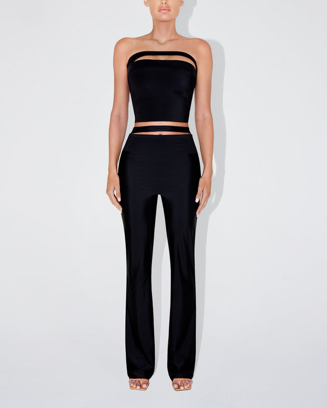 Sleek Stretch Tube Top | Black