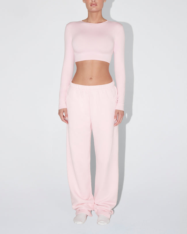 Fleece Straight Leg Pant | Orchid Pink