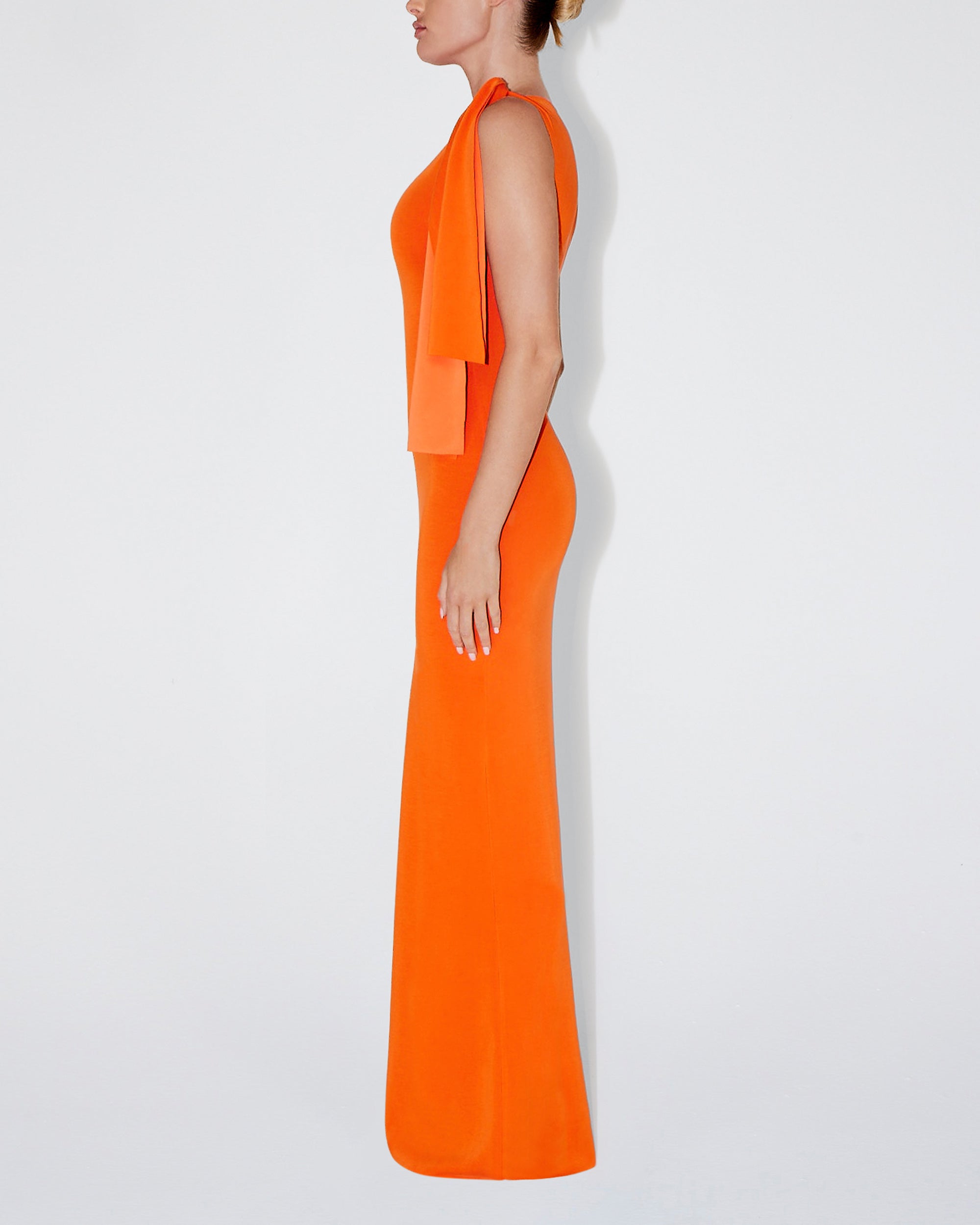 Sueded Stretch Knotted Maxi Dress | Papaya