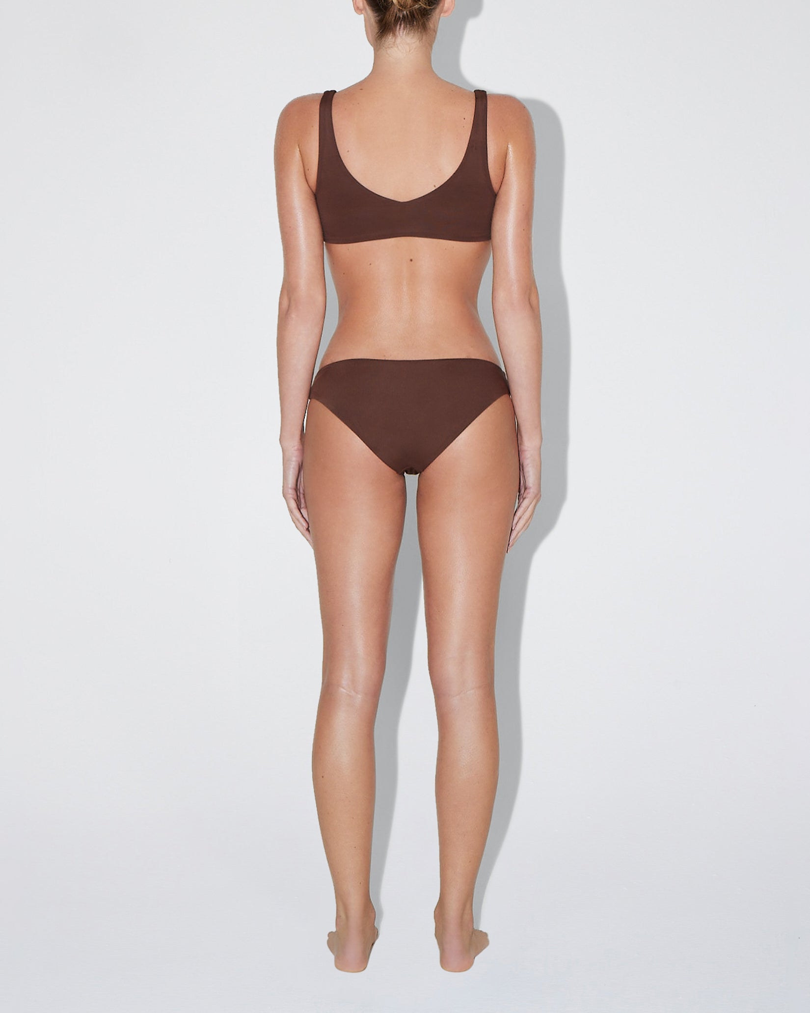 Scoop Neck Bikini Top | Chocolate