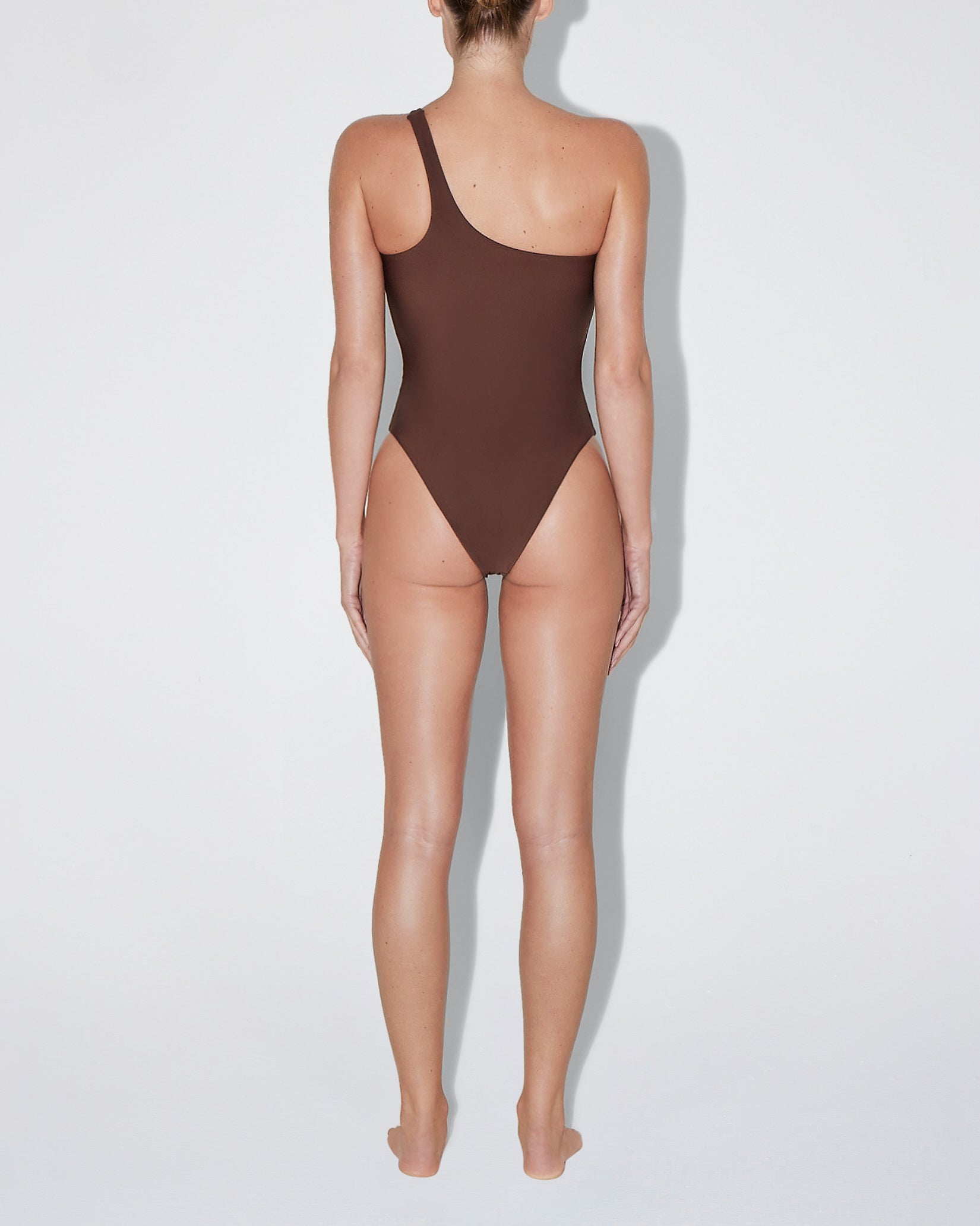 One Shoulder One Piece | Chocolate