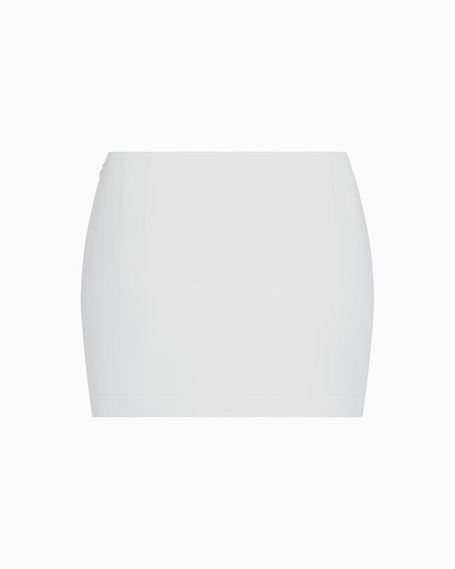 Poplin Micro Mini Skirt | Light Grey