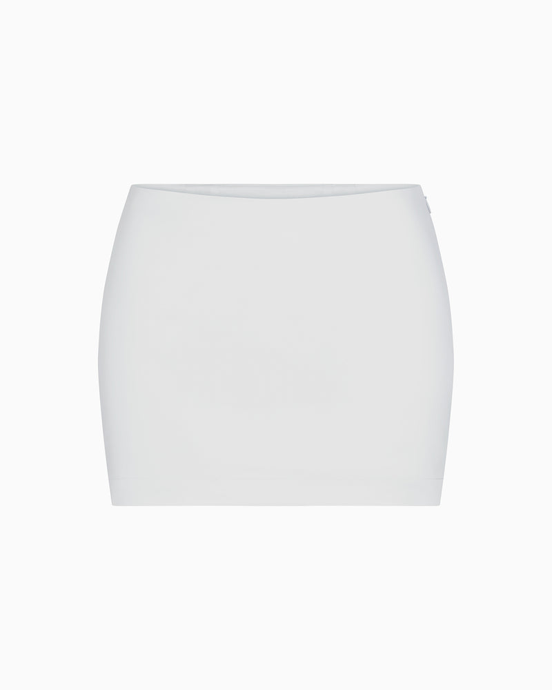 Poplin Micro Mini Skirt | Light Grey