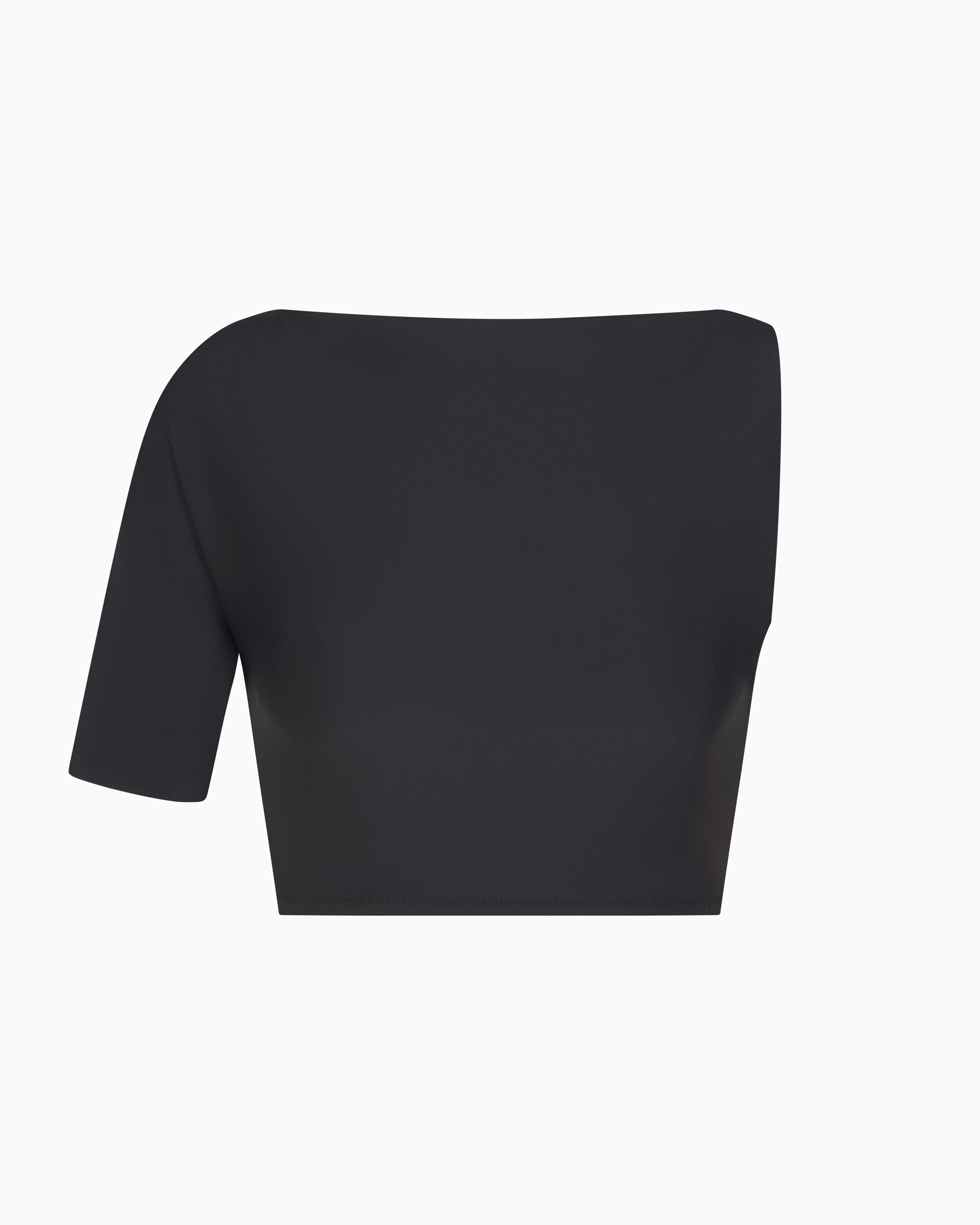 Sleek Stretch Micro One Shoulder Top | Black – Khy