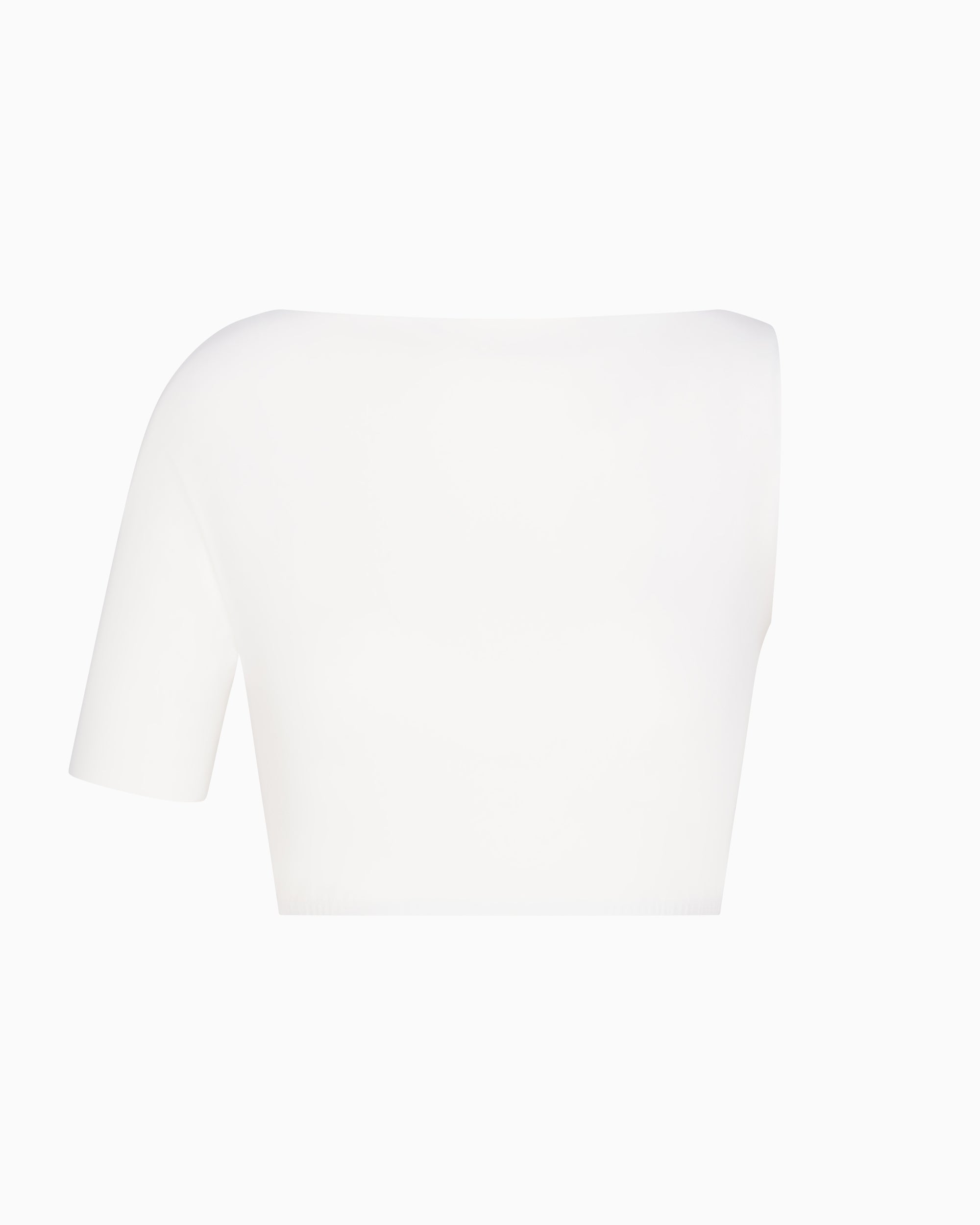 Sleek Stretch Micro One Shoulder Top | Bright White