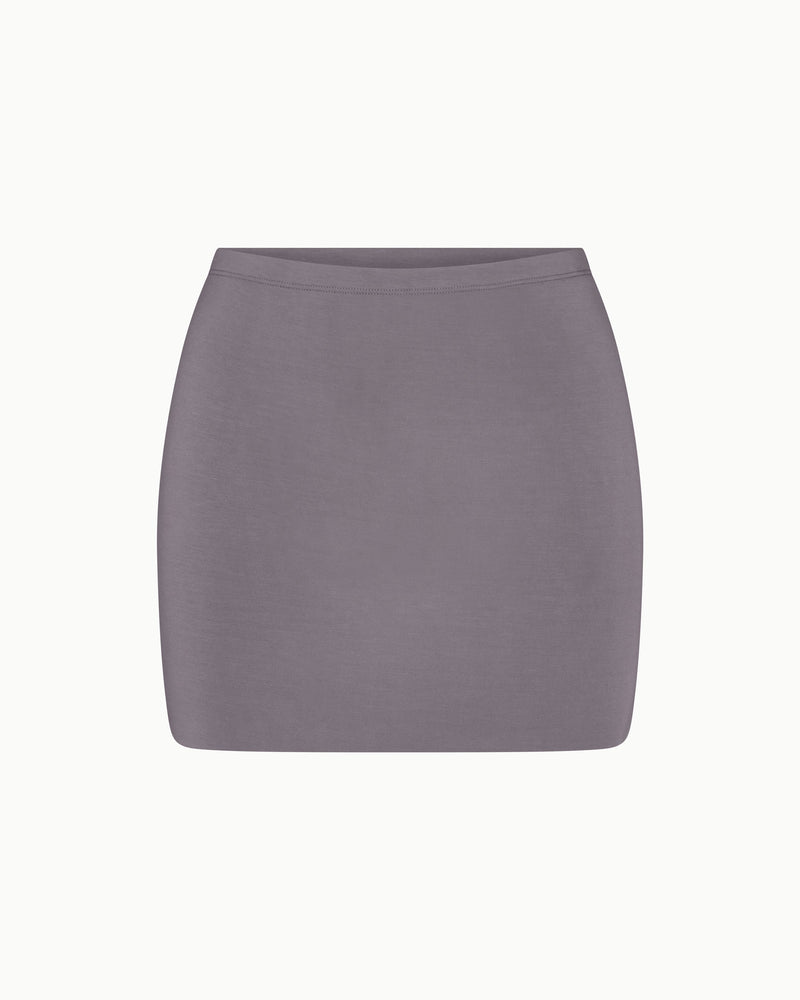 Sueded Stretch Ultra Mini Skirt | Steel Grey