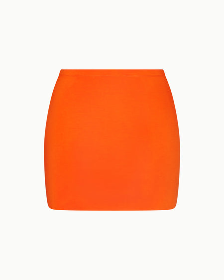 Sueded Stretch Ultra Mini Skirt | Papaya