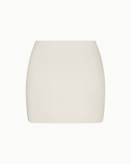 Sueded Stretch Ultra Mini Skirt | Stone