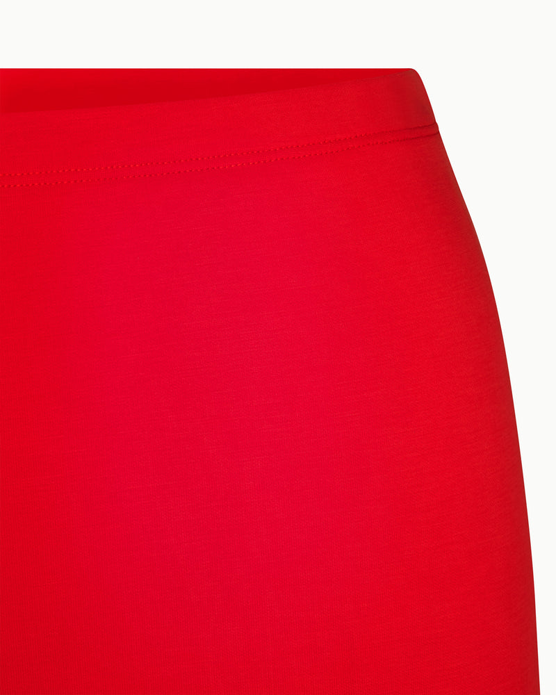 Sueded Stretch Ultra Mini Skirt | Tomato