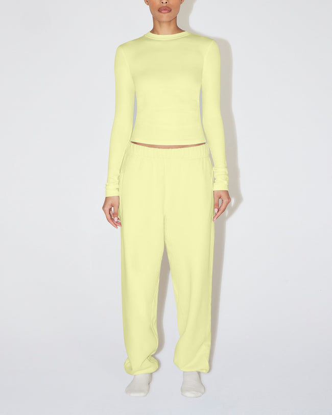 Fleece Boyfriend Jogger | Limoncello