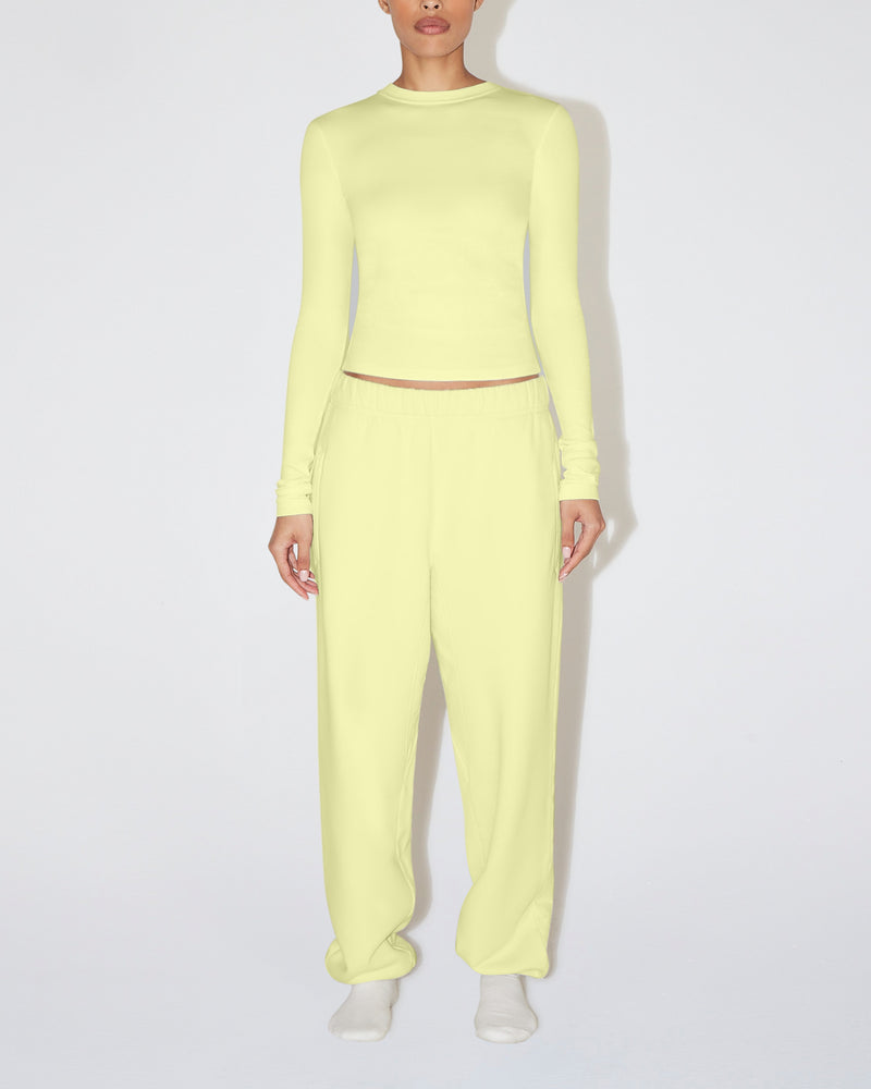 Fleece Boyfriend Jogger | Limoncello