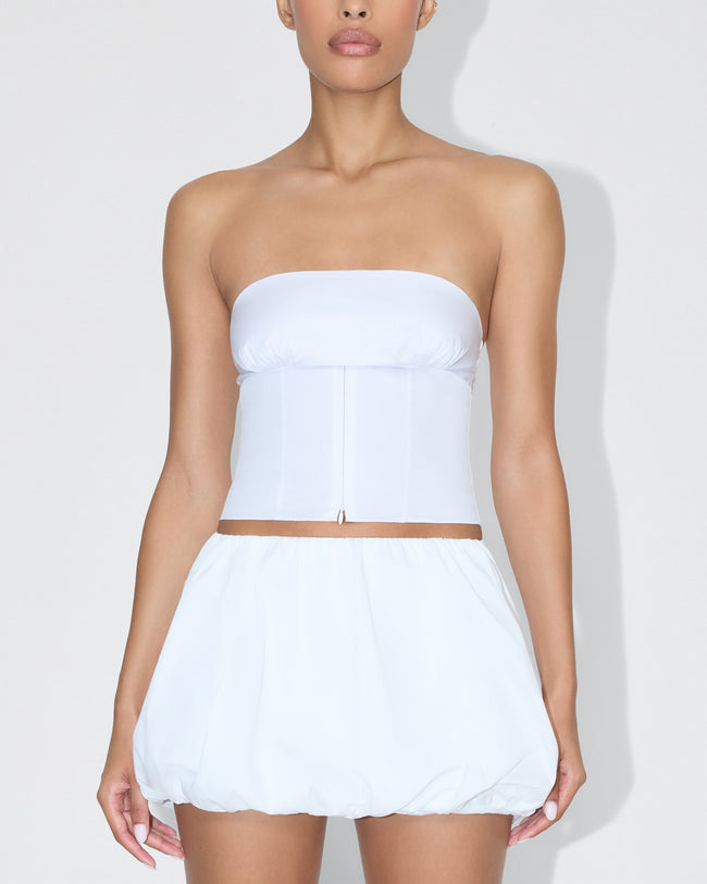 Poplin Tube Top | White