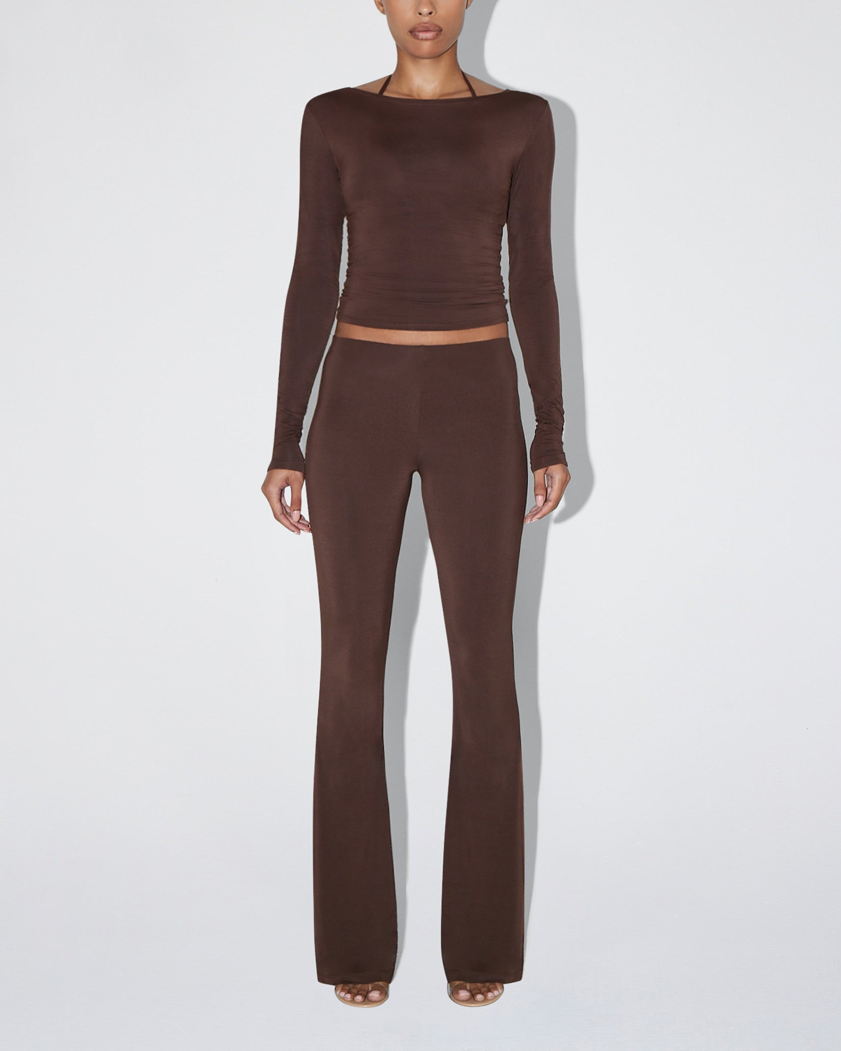 Soft Stretch Low Rise Pant | Chocolate