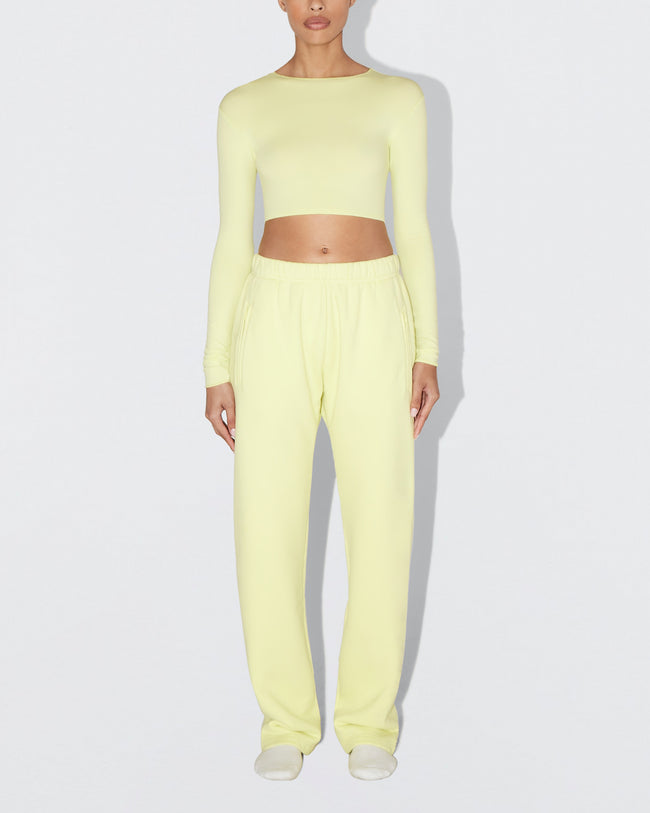 Fleece Straight Leg Pant | Limoncello