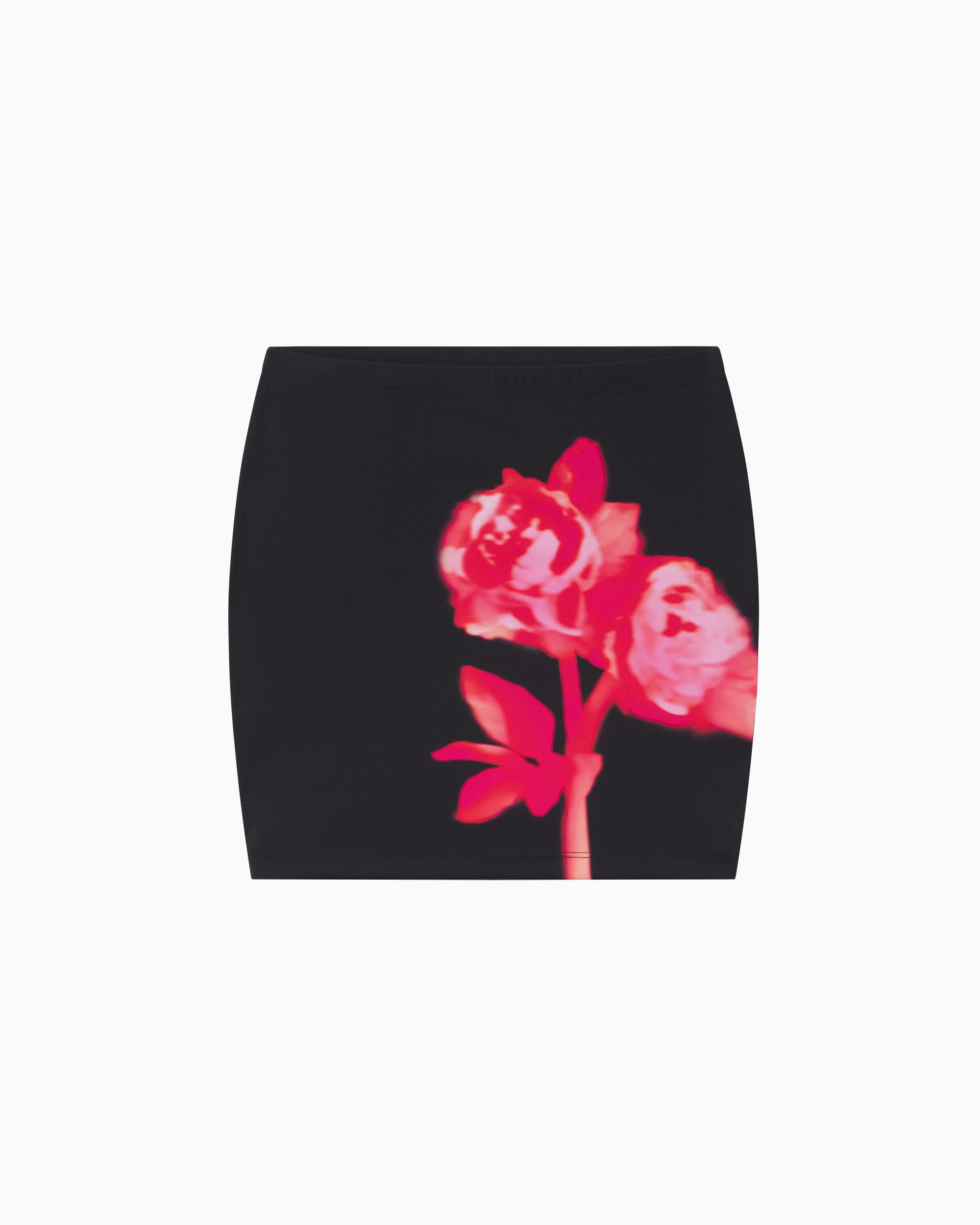 Smooth Stretch Ultra Mini Skirt | Black Peony