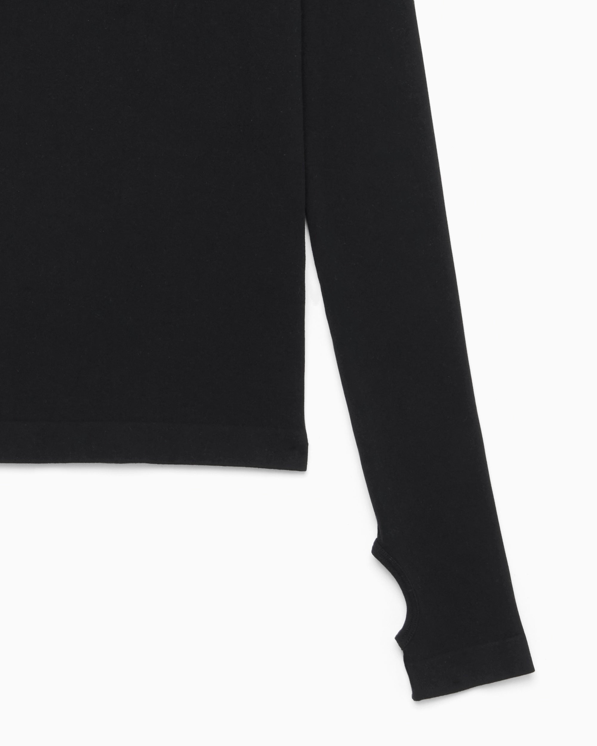 Seamless Mock Neck Long Sleeve | Black