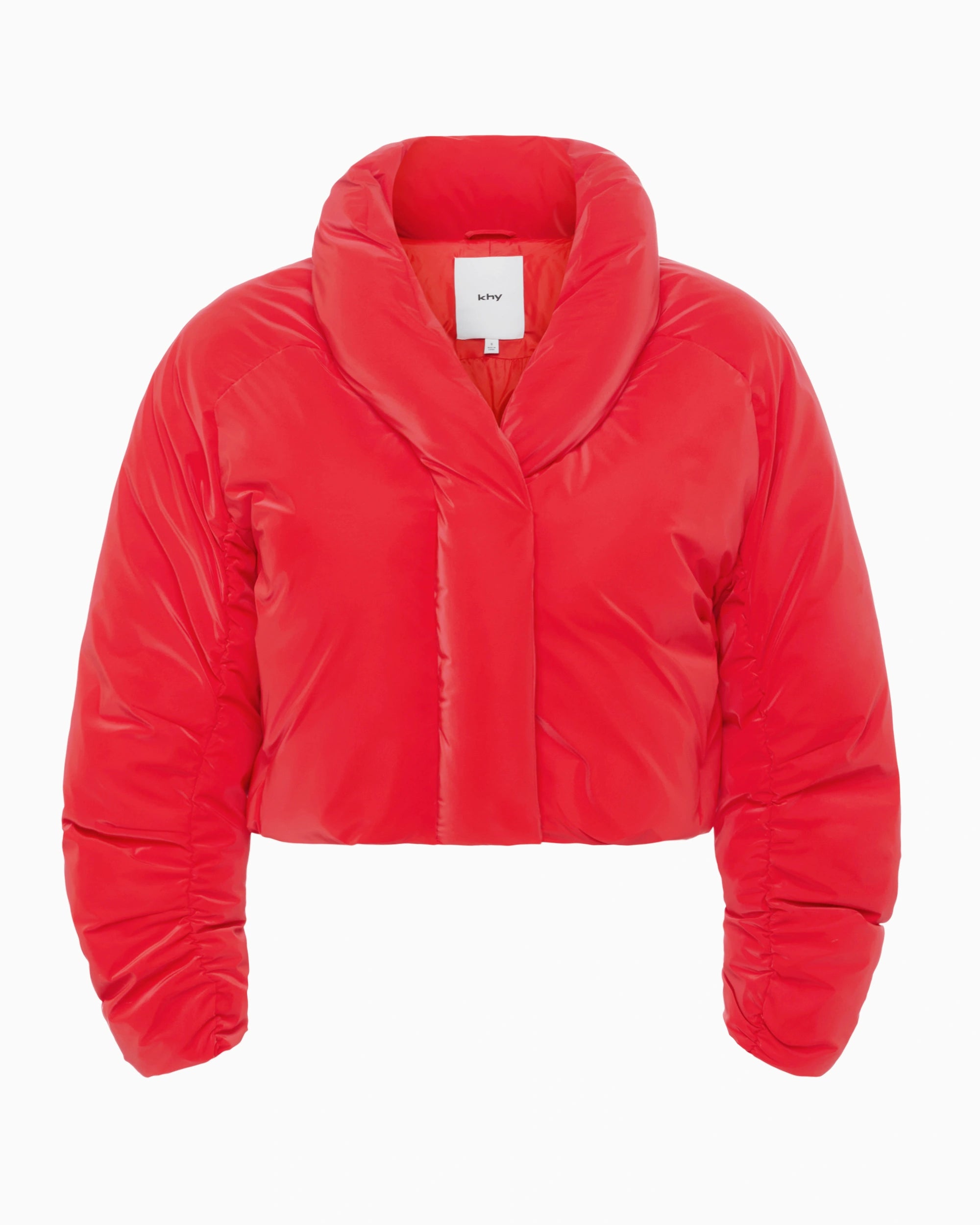 Cropped Puffer Jacket | Scarlet