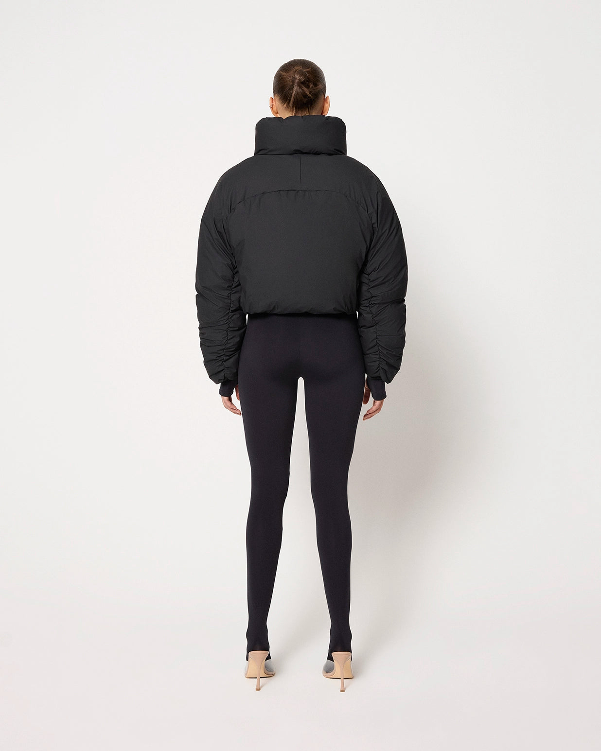 Cropped Puffer Jacket | Black