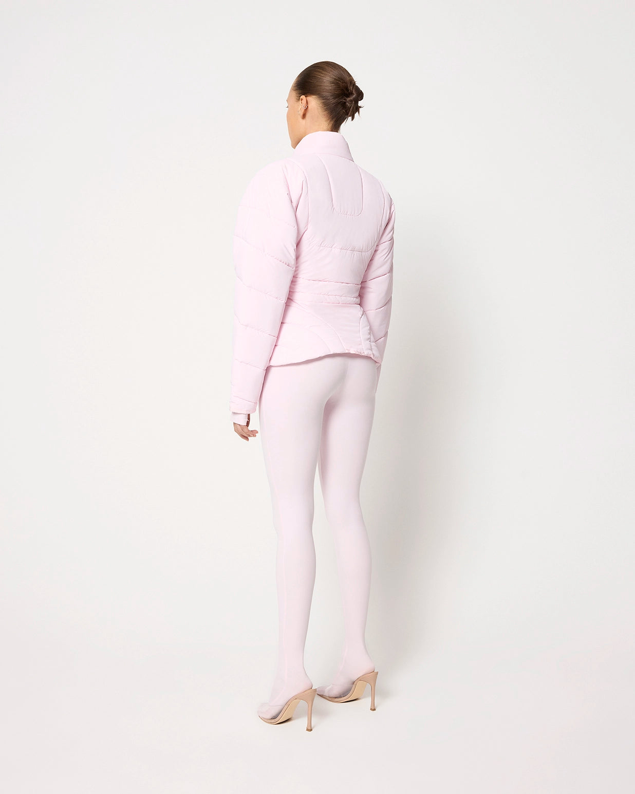 Sculpted Puffer Jacket | Powder Pink