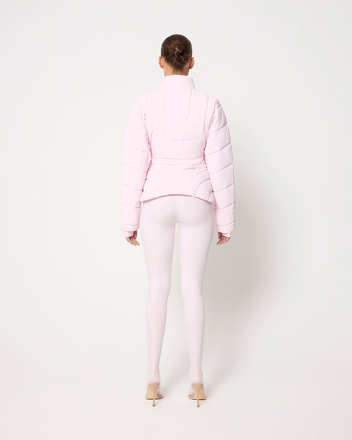 Sculpted Puffer Jacket | Powder Pink