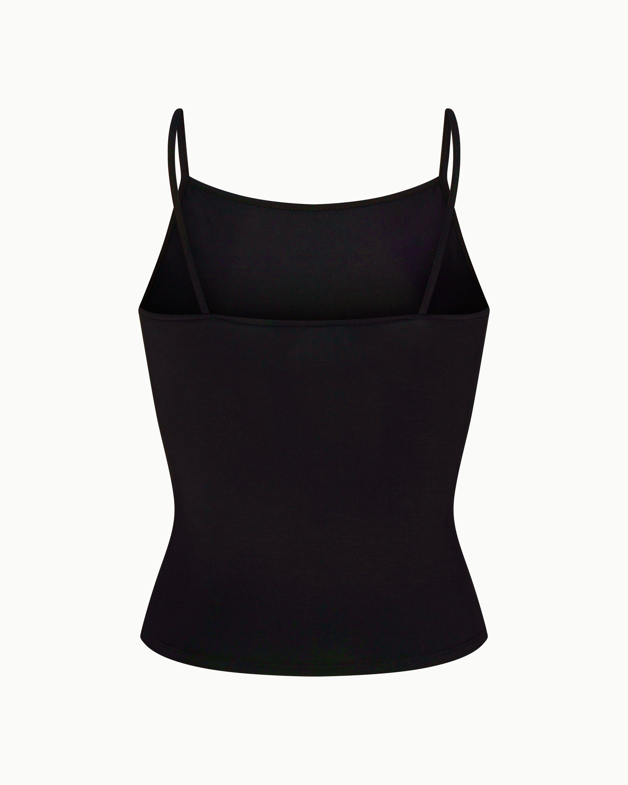 Soft Stretch High Neck Tank | Black