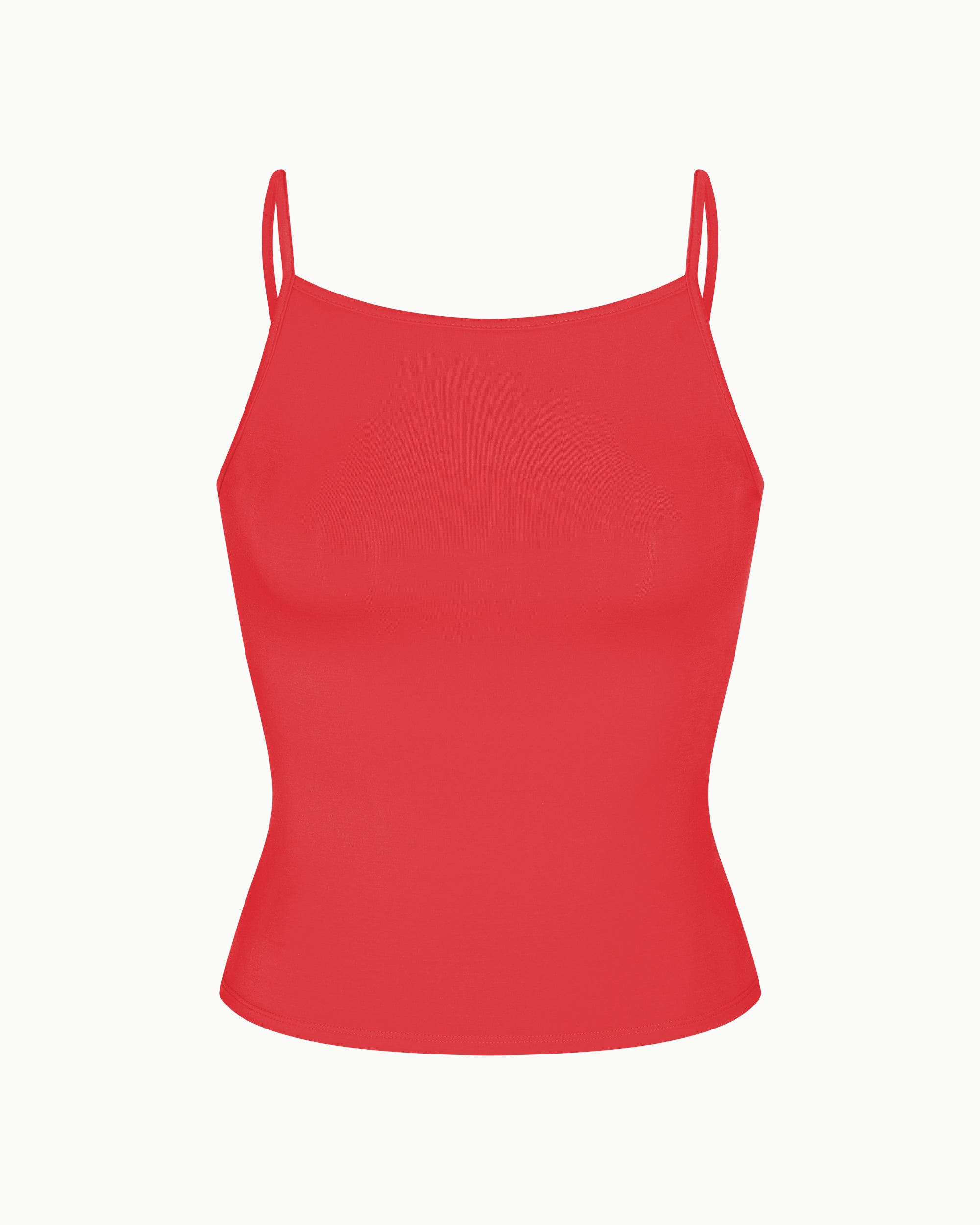 Soft Stretch High Neck Tank | Cherry