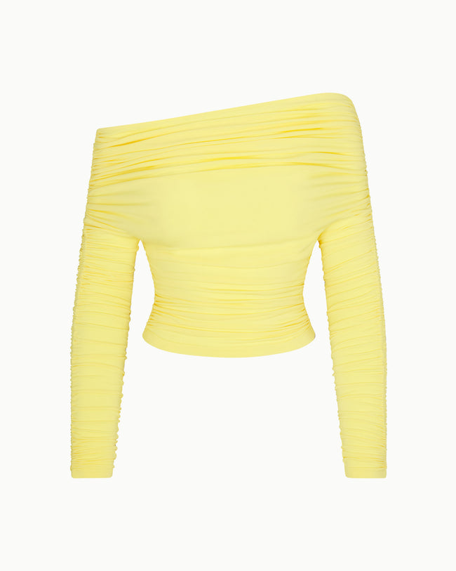 Long Sleeve Ruched Top | Golden