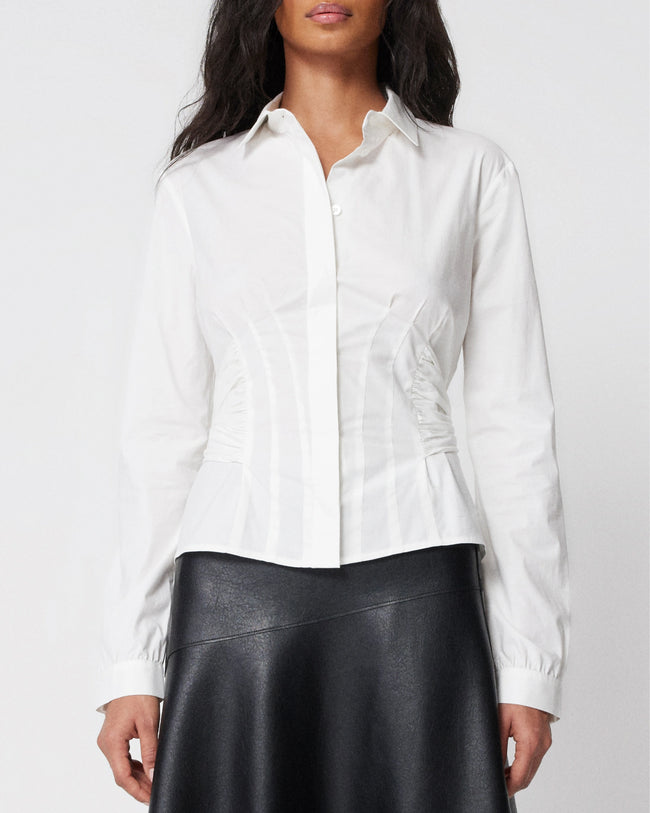 Seamed Button Down | White