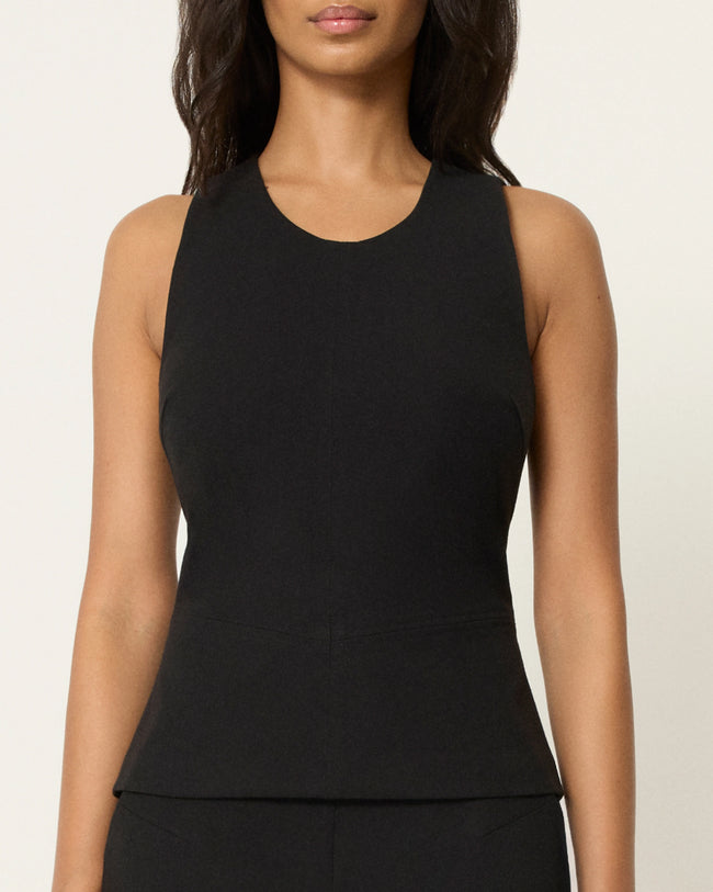 Tailored Tank Top | Black