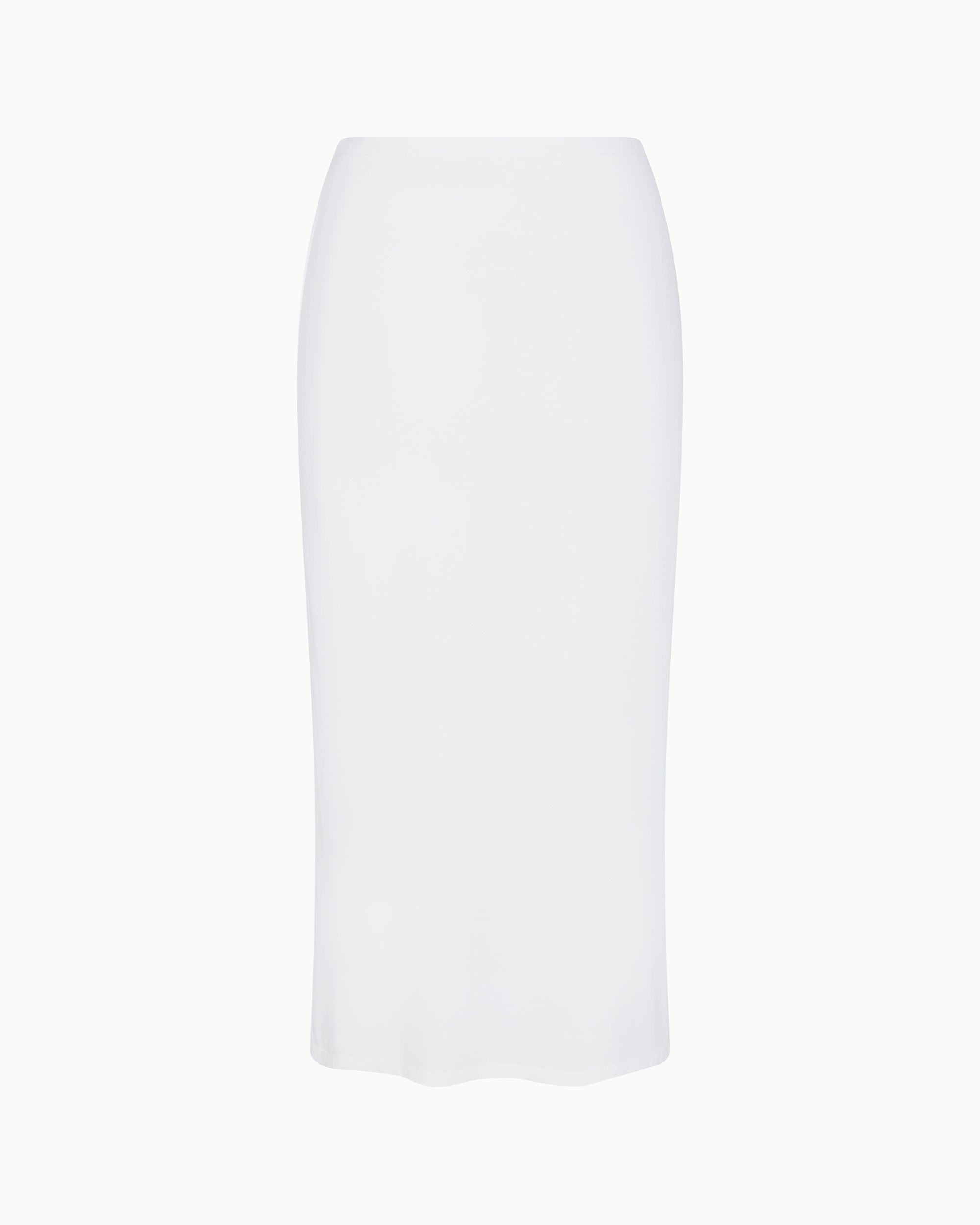 Soft Stretch Midi Skirt | Pearl White