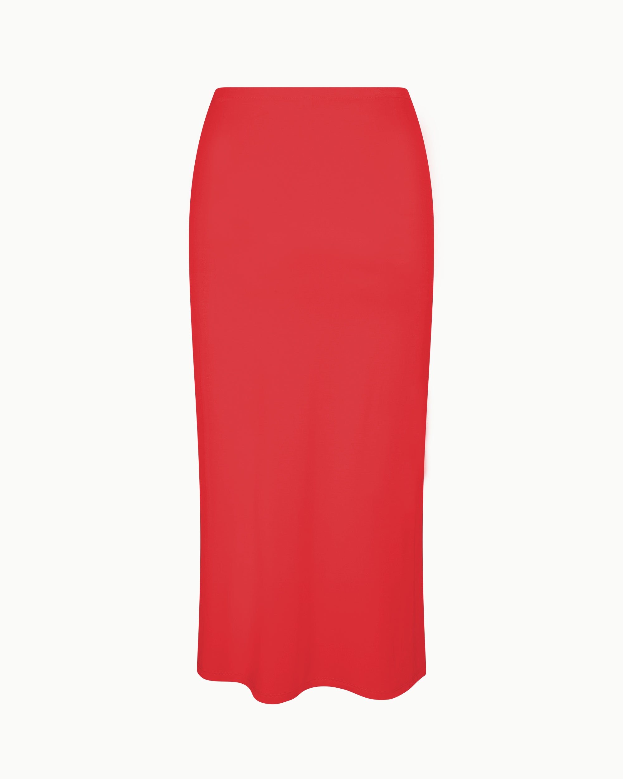 Soft Stretch Midi Skirt | Cherry