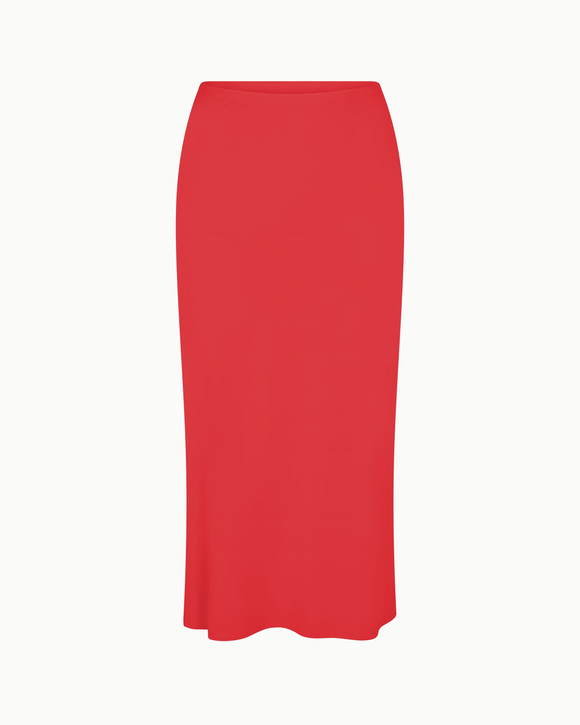 Soft Stretch Midi Skirt | Cherry