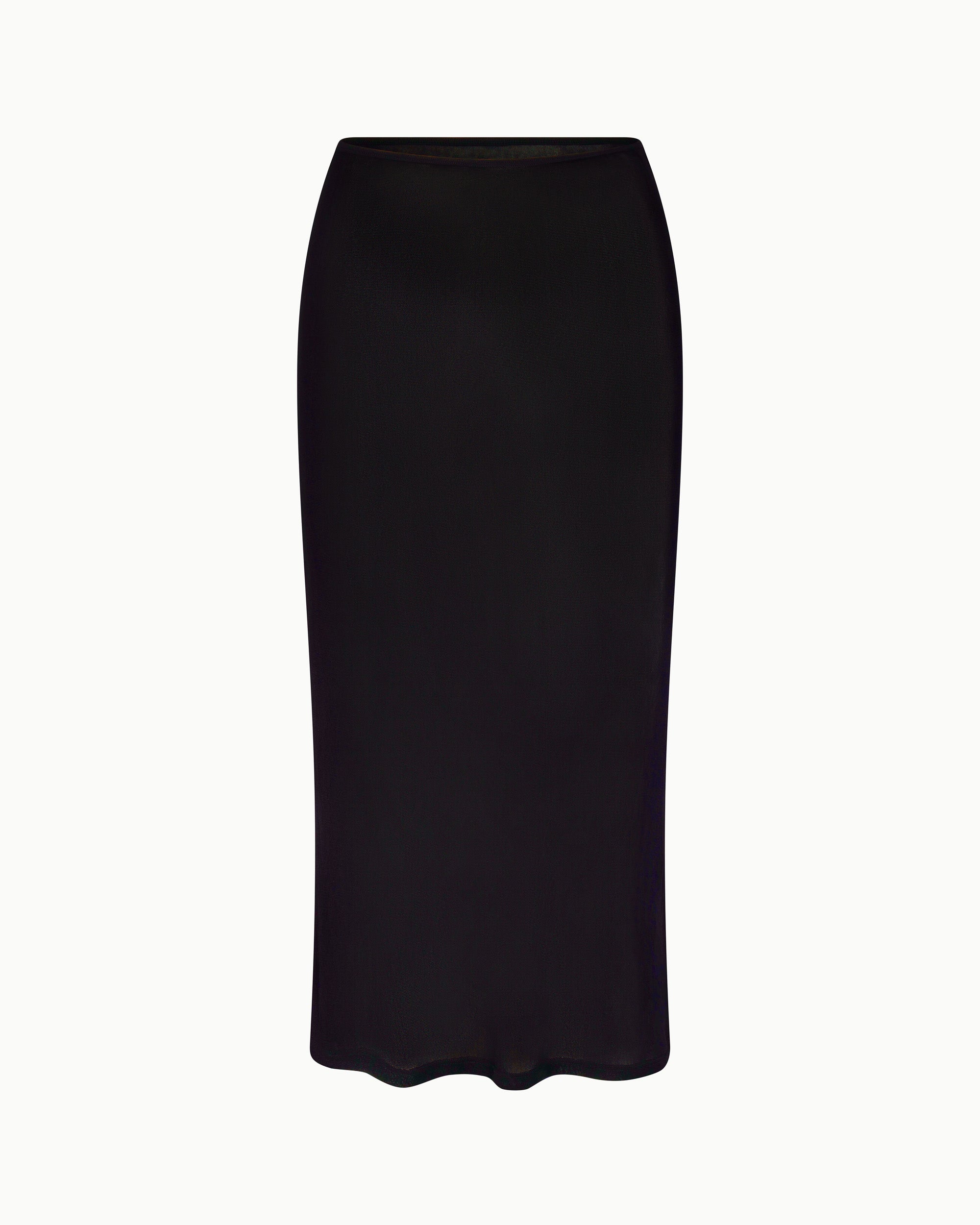 Mesh Midi Skirt | Black