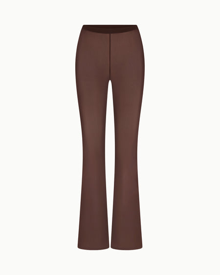 Mesh Low Rise Pant | Chocolate