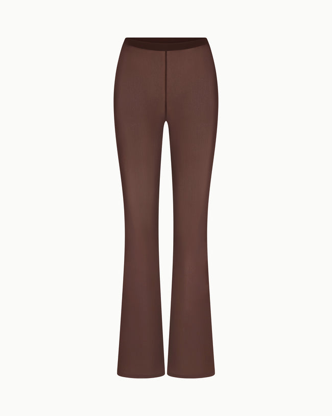 Mesh Low Rise Pant | Chocolate